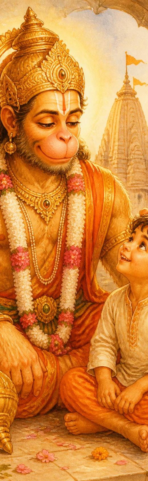 Illustration for Hanuman Chalisa in StoryVeda