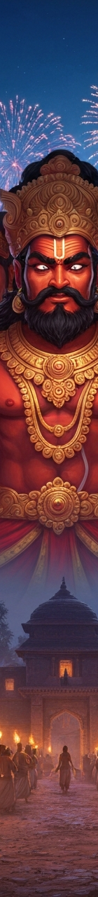 Cover illustration for the bedtime story Dussehra: The Day Good Won