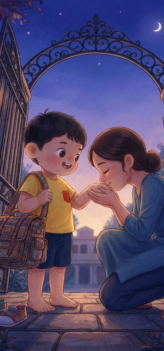 Cover illustration for Tim Tim Says Goodbye