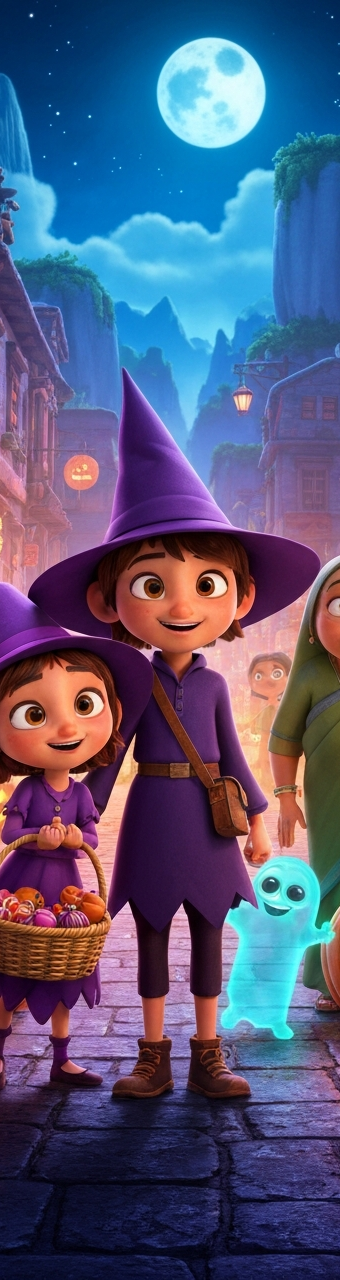 Cover illustration for Halloween: Dadi and the Ghost Children