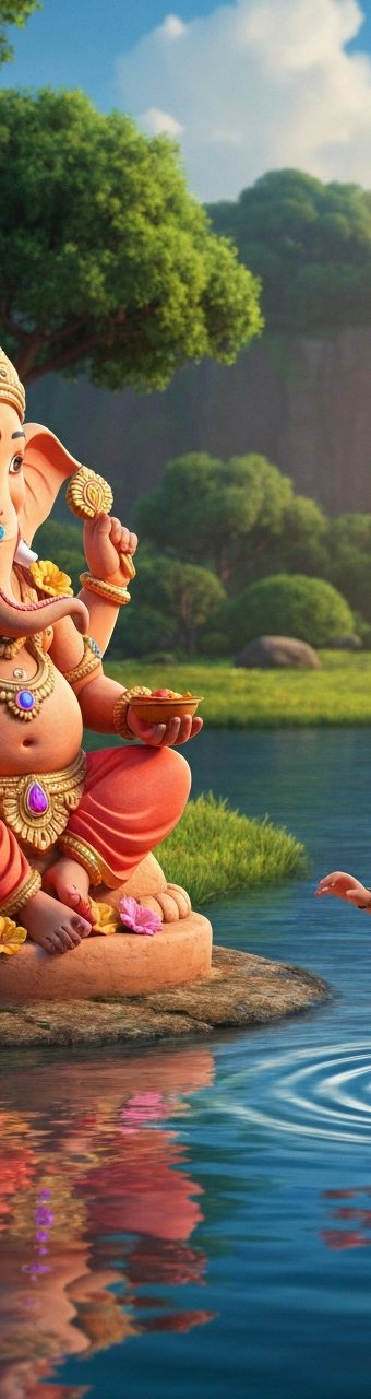 Cover illustration for Ganesh Chaturthi: Where Does Ganesh Go?